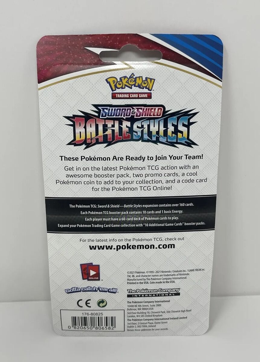 Pokémon TCG: Sword & Shield-Battle Styles 3 Booster Packs, Coin