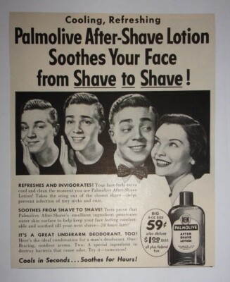 1953 Palmolive After Shave Lotion Advertisement