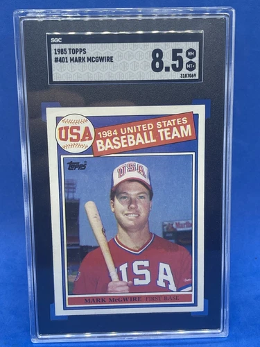 1985 Topps #401 Mark McGwire 1984 USA Baseball Team RC Rookie SGC 8.5