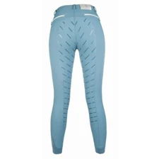 HKM Venezia Classico Silicone Full Seat Breeches - White or Azure Blue