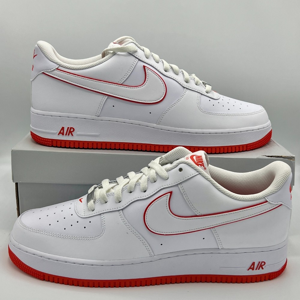 Nike Air Force 1 '07 White-Picante Red DV0788-102 Men's Size 14 New