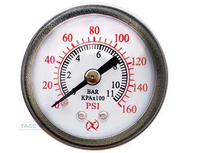 #ad 160 PSI Pressure Gauge Back Mount 1 8quot; NPT 1.5quot; Face Air Water Oil Gas $7.95