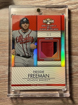 2012 Freddie Freeman Topps Triple Threads - Game Used Patch - Ruby # d/1 (MEM)