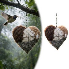 Fiber Bird Nesting Heart, Birds Nests Material Holder, Hummingbird Nest Boxes