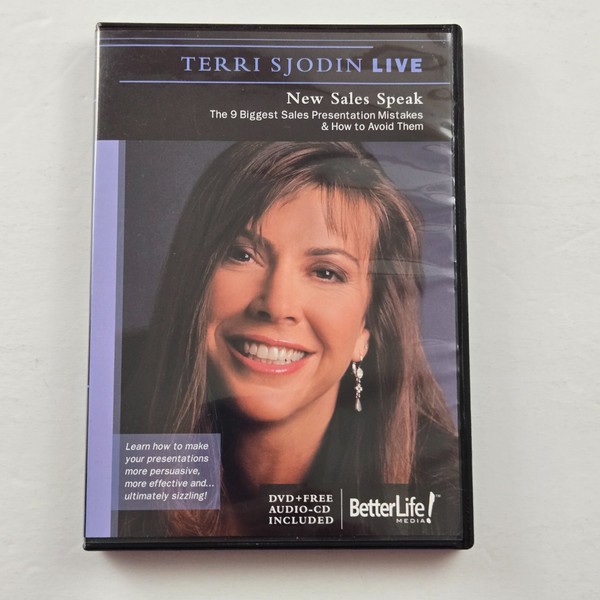 Terri Sjodin Live DVD + CD New Sales Speak 9 Biggest Sales Presentation Mistakes