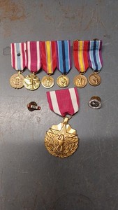 US Navy Miniature Dress Mounted Medal Set (9 Medals)