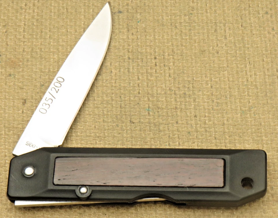 Cuchillo de colección AL MAR SEKI JAPÓN TALISMÁN Lockback mangos Zytel/madera ATS-34 Foto 3 de 4