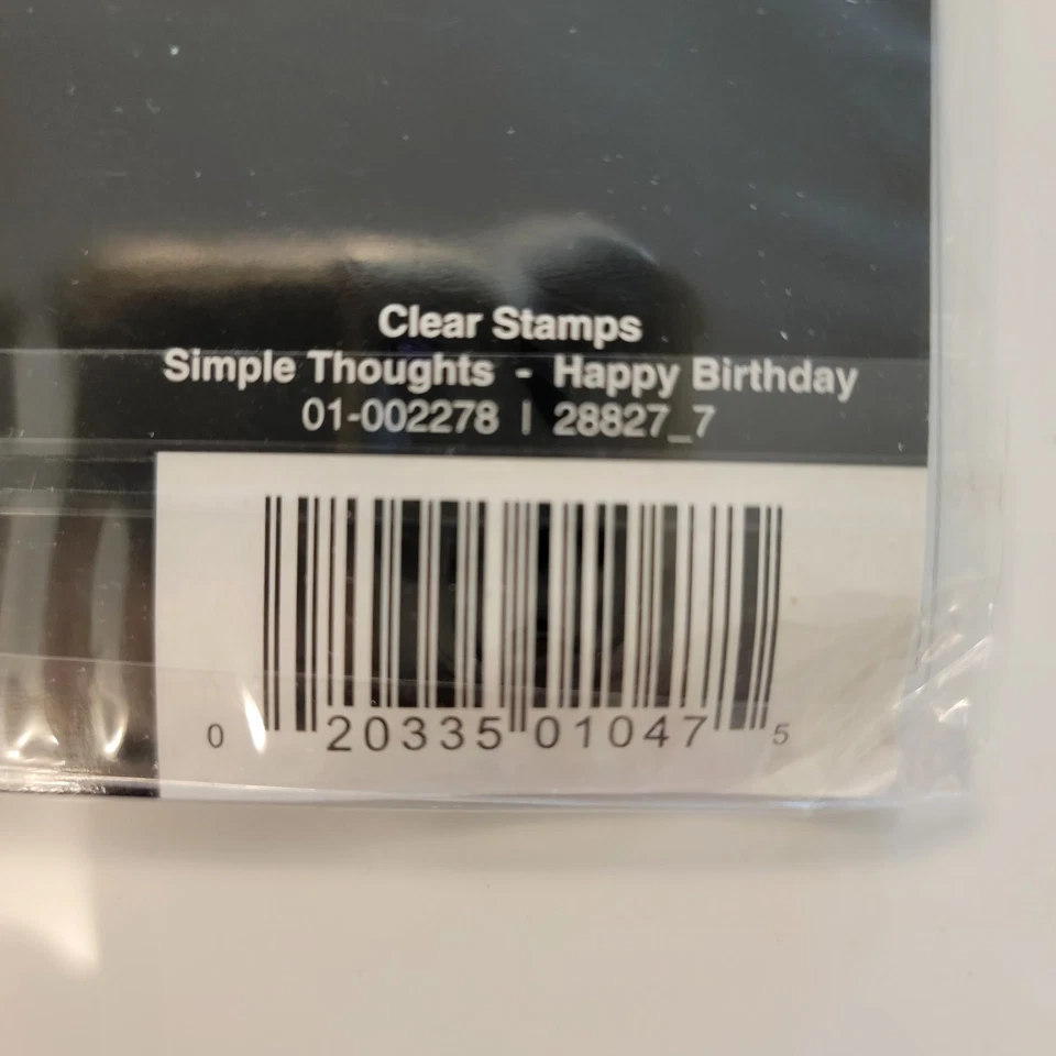 Cloud 9 Diseño SIMPLE PENSAMIENTOS-FELIZ CUMPLEAÑOS Juego de 16 Estampillas Adherentes Transparentes NUEVO Foto 4 de 4