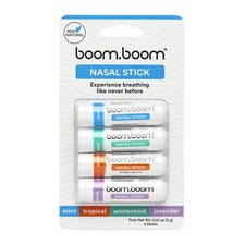 BoomBoom Nasal Inhaler Stick Energy Boost Focus Aromatherapy Essential Oil