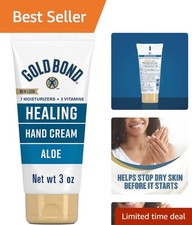 Healing Hand Cream with Aloe 3 oz Nourishing Moisturizer for Dry Skin