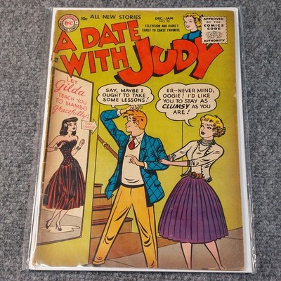 Golden Age Romance Comic A Date With Judy #50 (1955) DC Teen Humor Oogie