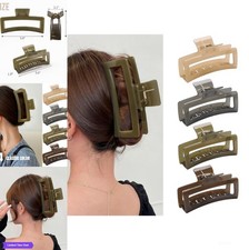 5 Inch Extra Large Claw Clips for Thick Long Hair 4 Pack Jumbo Clear Jelly