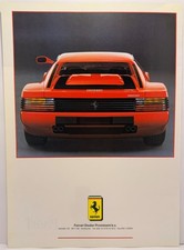Vintage Ferrari Testarossa Sports Car Advertisement Print from the 1990s