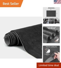 Black Suede Fabric Wrap - 12x48 inch Suede Wrap for Car Interior - Self-Adhes...
