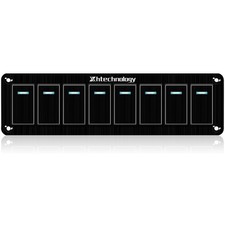 8 Gang Marine Rocker Switch Panel,Aluminum Waterproof Boat Toggle Switch Pane...