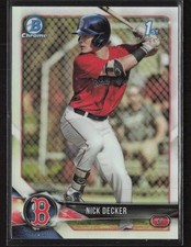 Nick Decker 2018 Bowman Draft #BDC-124 Chrome Refractors Boston Red Sox