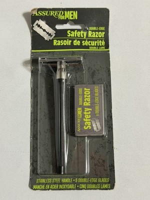 Assured for MEN Safety Razor w 5 Blades NEW Sealed FREE Shipping