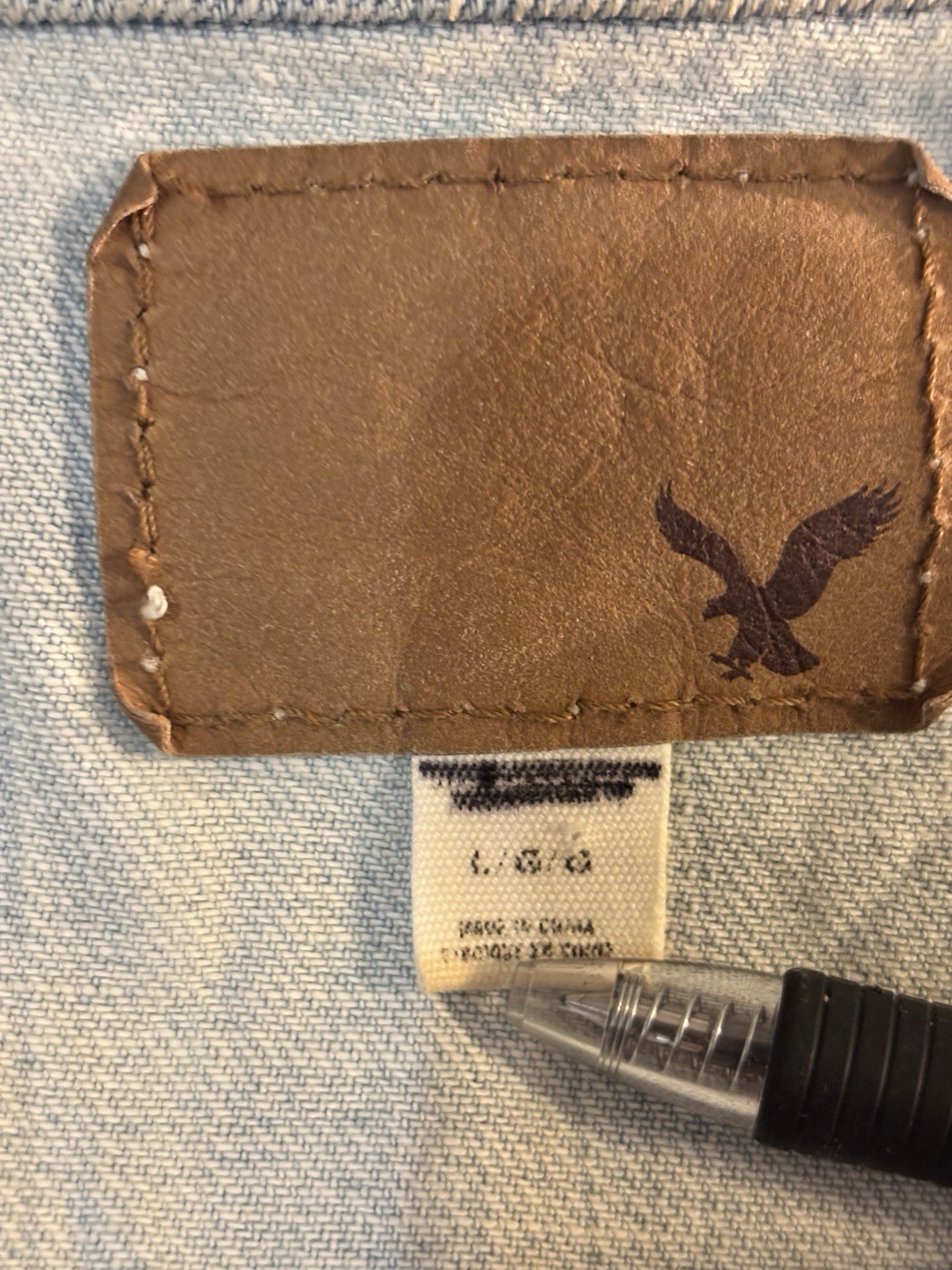 American Eagle Denim Jacket Large Boho, Layering … - image 6