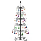 Wrought Iron Christmas Tree Metal Ornament Display Stand Holder Hanger