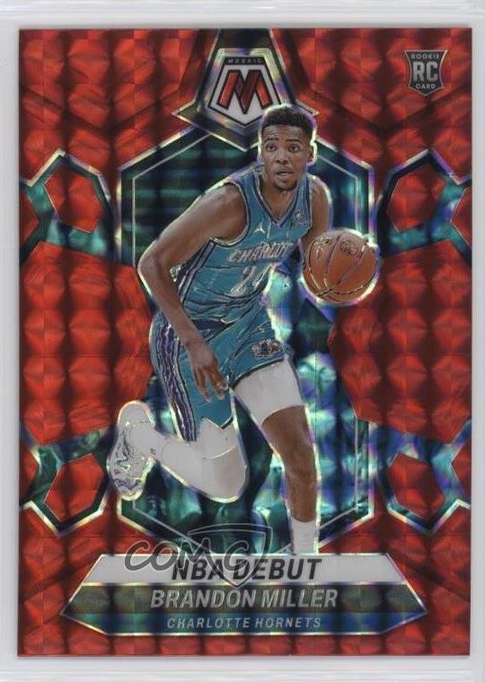 2023-24 Panini Mosaic NBA Debut Red Mosaic Prizm Brandon Miller #252 16wc