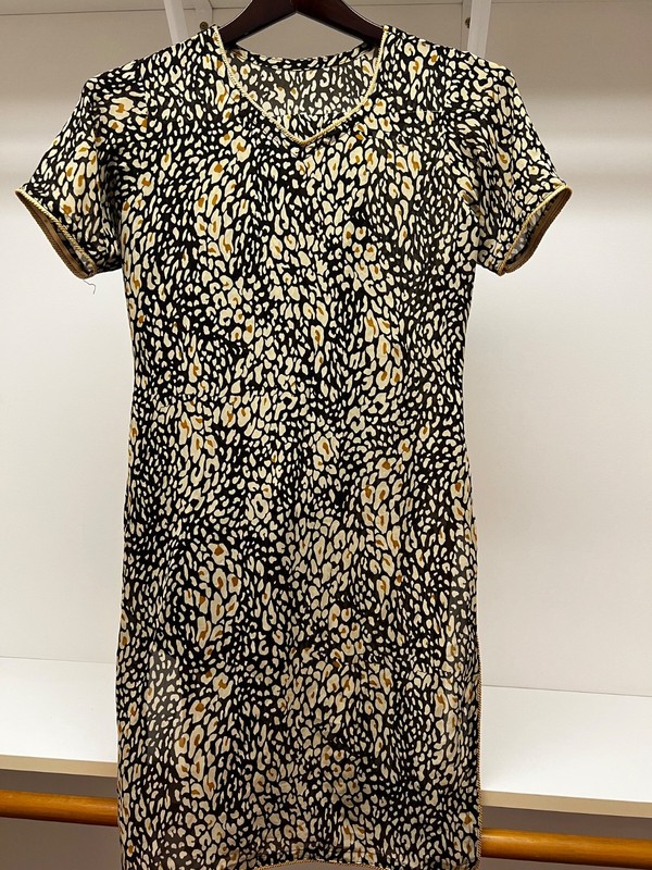 2 Piece Shalwar  Kameez Tiger print with Gold lining-small size