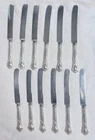 12 Gorham Chantilly Sterling Dinner Knives Stainless Blade (9.5") Pat: 1895