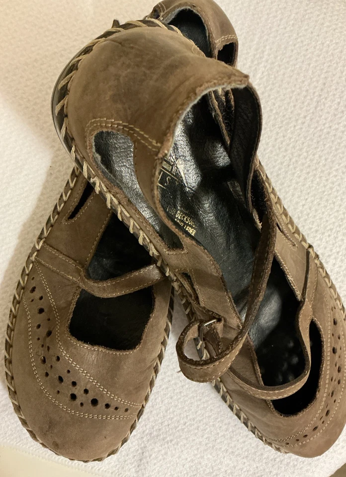 Sapatilhas de camurça marrom antiestresse Riecker Maryjane - Imagem 4 de 4