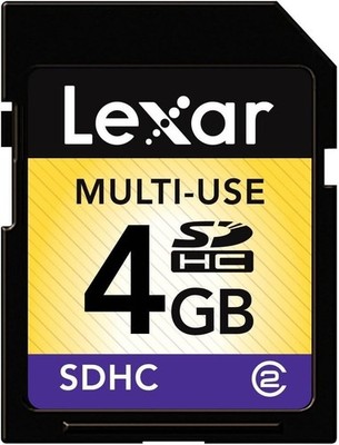 Wholesale lot of 2 Lexar 4 GB SDHC Cards - OEM - (SD4GB-711)