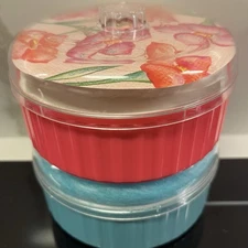 Set Of 2 New Vintage Arthur Matney ARTMATIC Perfumed Dusting Powder Puff U.S.A.