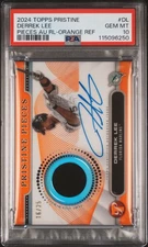 /25 PSA 10 2024 Topps Pristine Piece Derrek Lee Auto Relic Orange Gem-Mint POP 1