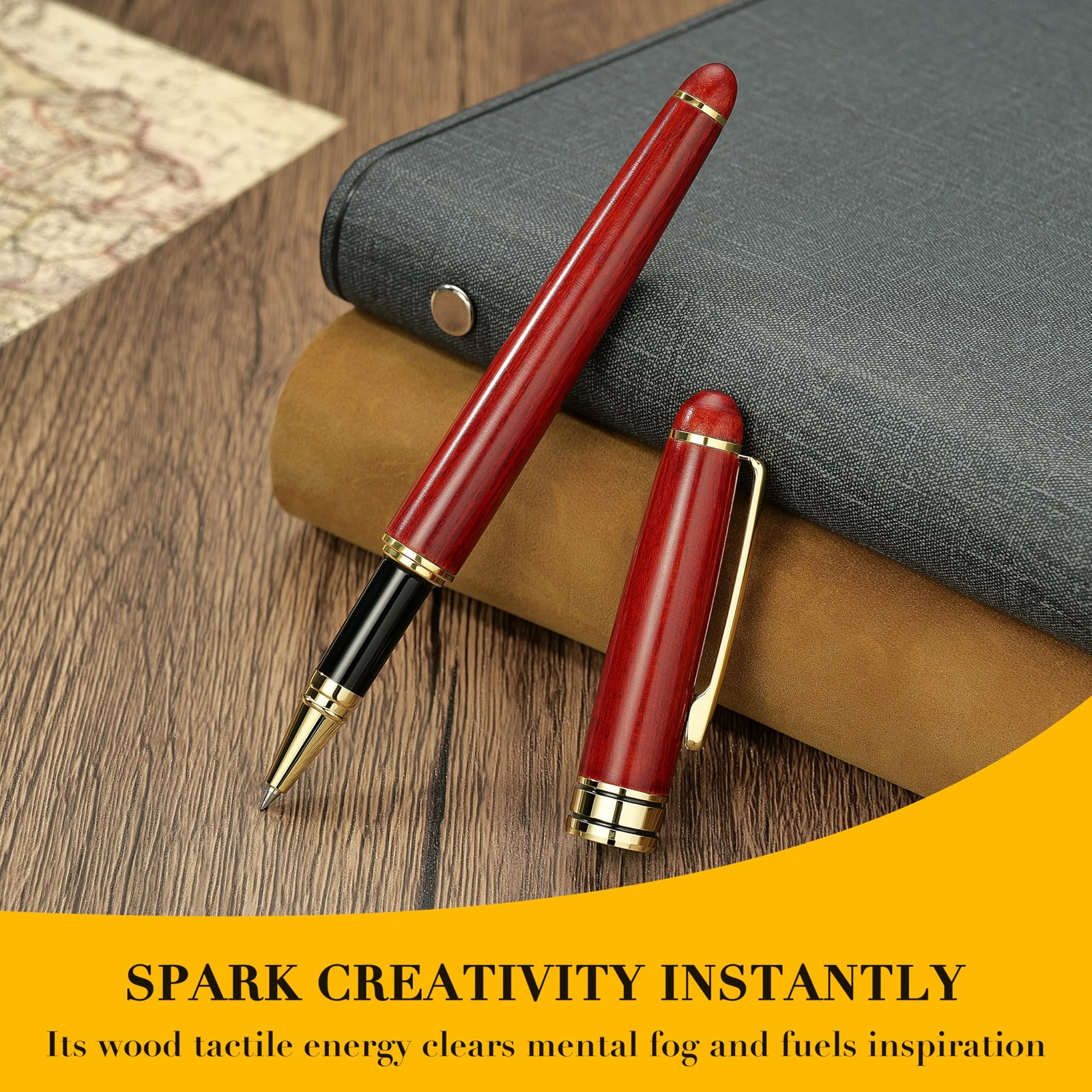 BEILUNER Luxury Wood Ballpoint Pen Writing Set,Rosewood-Elegant Fancy Nice Gi...