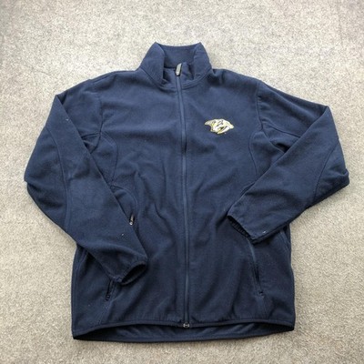 Nashville Predators Jacket Mens Medium Navy Blue NHL Hockey Fleece Antigua