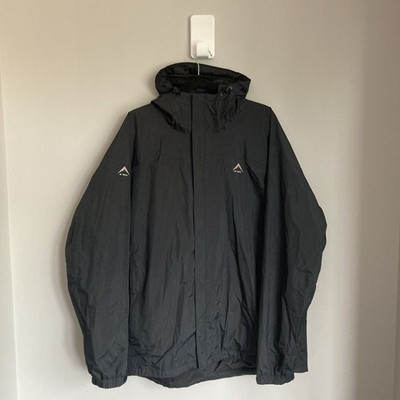 K-Way Franklin wasserdichte Regenjacke Herren 2XL XXL schwarz Nylon Shell K-Tech