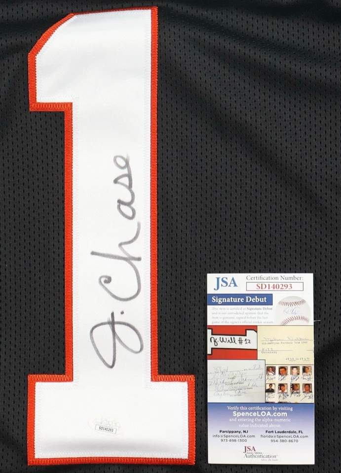Ja'Marr Chase Signed (Rookie Year) Cincinnati Bengals Jersey, Framed (JSA) - Image 2 of 2