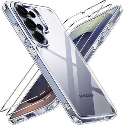 Hülle + 2X Schutzglas  für Samsung Galaxy S26 Ultra Hartglas Full Screen Case