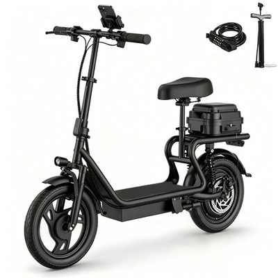 Electric Scooter for Adults with Seat Range 50Miles, Foldable E-Scooter