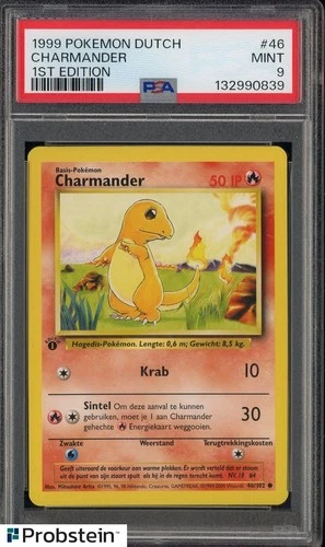 1999 Pokemon Dutch 1st Edition #46 Charmander PSA 9 MINT
