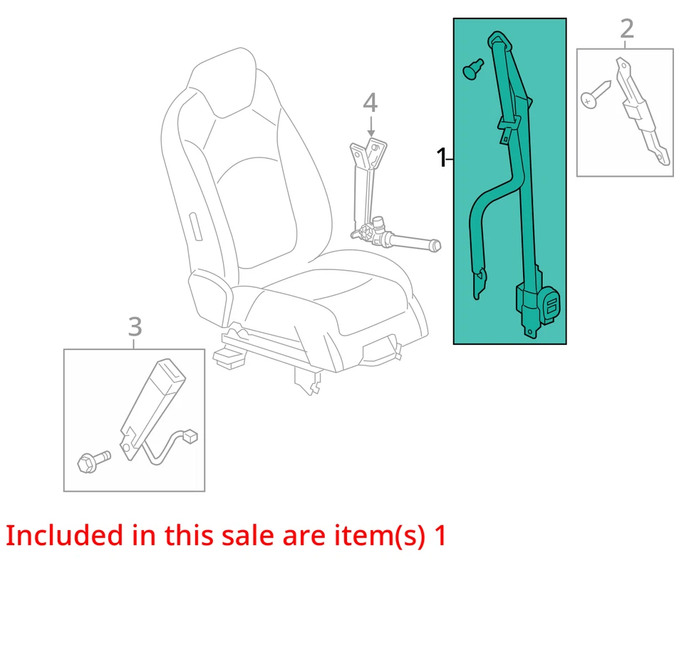 Used Front Right Seat Belt Front fits: 2014 Buick Enclave bucket passenger retra Foto 3 de 4