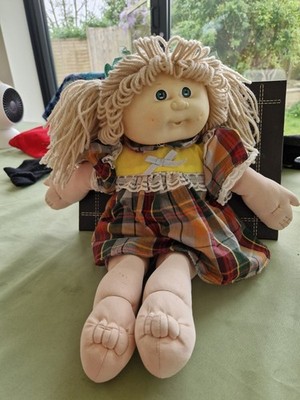 Seltene Original 1983 Made in Hong Kong Coleco Green Eyed Cabbage Patch Puppe