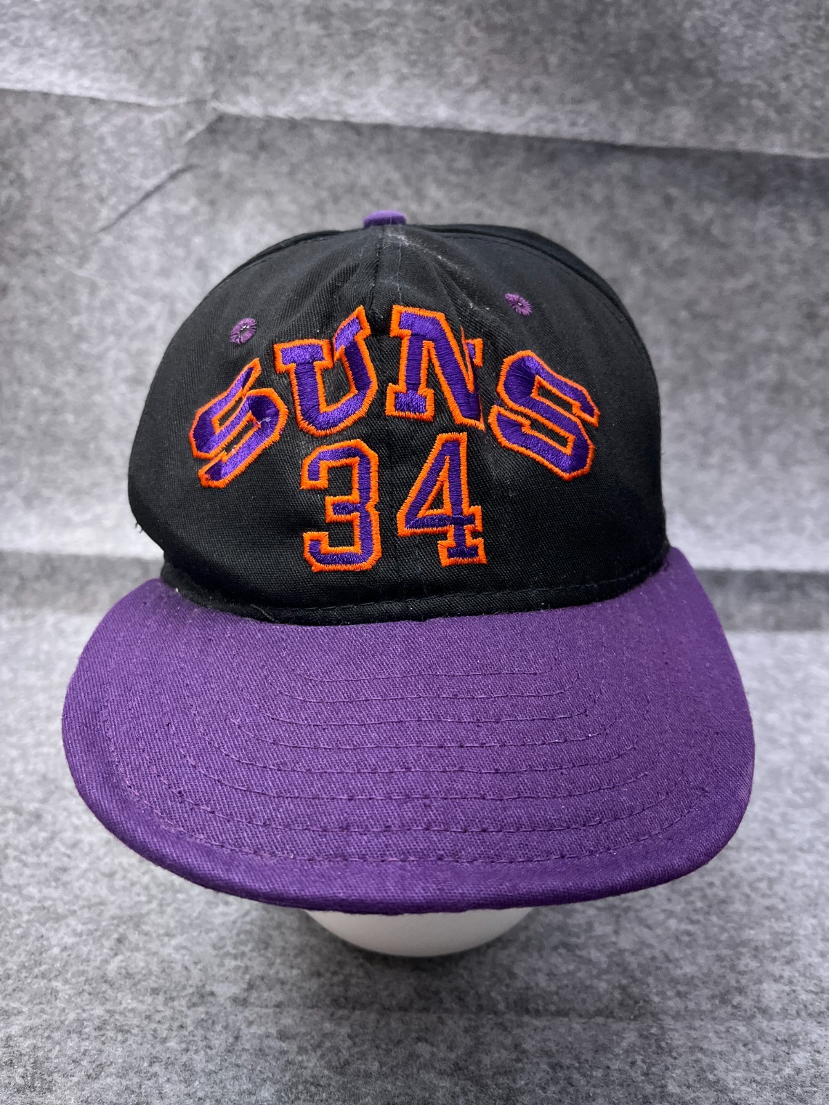 Mitchell & Ness Phoenix Suns Script Snapback Hat - Hardwood Classics, Black/Purple, Adjustable - View #6
