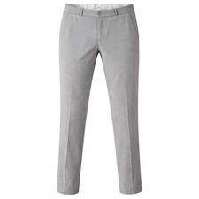 Giorgio Armani Men's Grey Textured Stretch Trousers Luxury Dress Pants Size 32