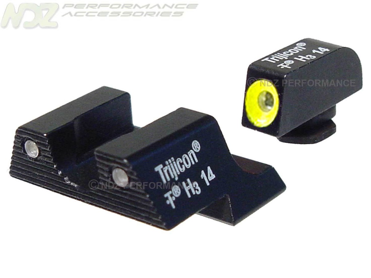 for Glock Trijicon HD Night Sight Set Tritium 3 Dot 42 43 Yellow
