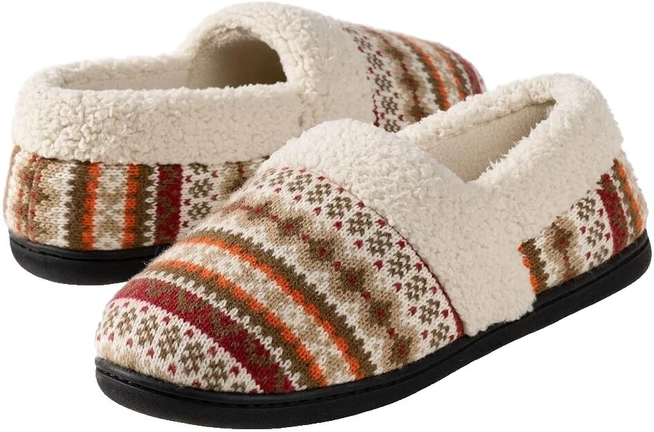 Women's Fair Isle Slippers 10 US Shoe
