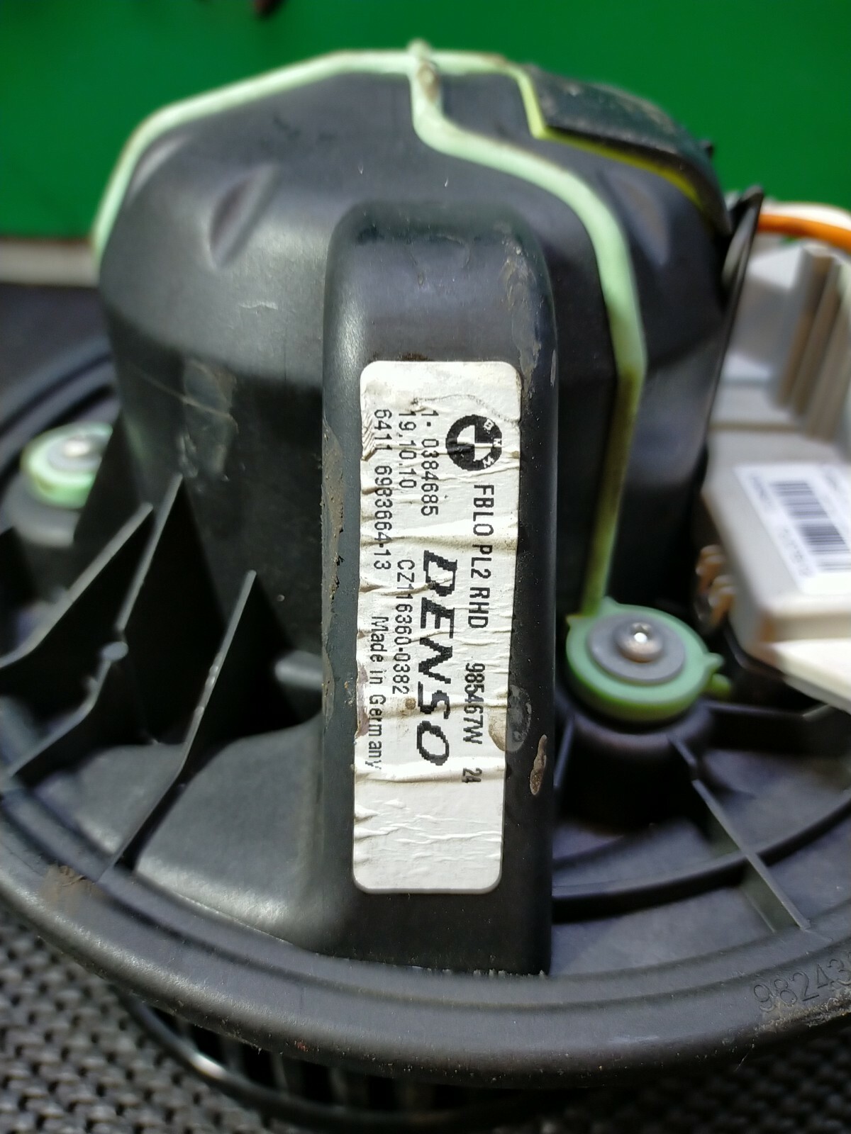 BMW 3 SERIES 2008-10 E91 1995cc RHD HEATER BLOWER FAN MOTOR  