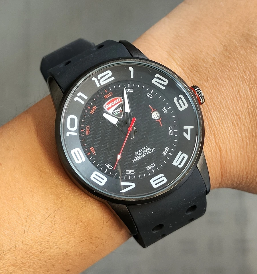 DUCATI Corse OROLOGIO POLSO Sport 3 ATM quartz Vintage Wrist Watch NEW in BOX Foto 2 de 4