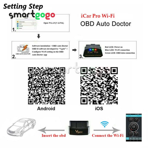 Vgate iCar PRO Bluetooth/WIFI OBD2 Car Diagnostic Scanner For Android iOs BSG - Picture 5 of 9