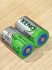 2 NEW XENO 1/2 AA 3.6v LITHIUM BATTERY XL-050F LS14250 manufactured 02/2023