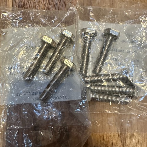 (8) M10-1.5 x 45mm Metric Hex Bolts Zinc Full Thread DIN 933 SS - Picture 3 of 7