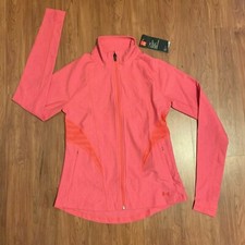 New Under Armour Women's Vanish Disrupt Mesh Full Zip- Coral Cove/Tonal, Small