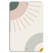 Retro Radiance: Minimalist Geometric Metal Art